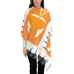 Foulards Ahsoka Tano Symbole Gland Écharpe Femmes Doux Fulcrum Sci Fi Tribal Wars Châles Wraps Femme Hiver Automne