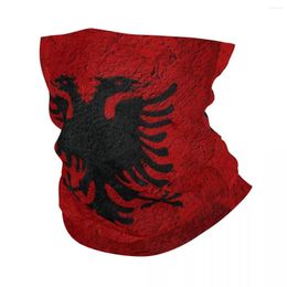 Écharpes albanie drapeau bandana cou gaiter visage imprimé foulard multifonction bande cyclisme pour hommes femmes adultes lavables