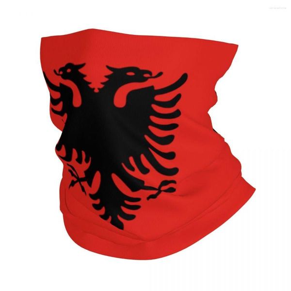 Foulards Albanie Drapeau Bandana Cache-Cou Imprimé Masque Écharpe Visage Chaud Extérieur Sprots Unisexe Adulte Hiver