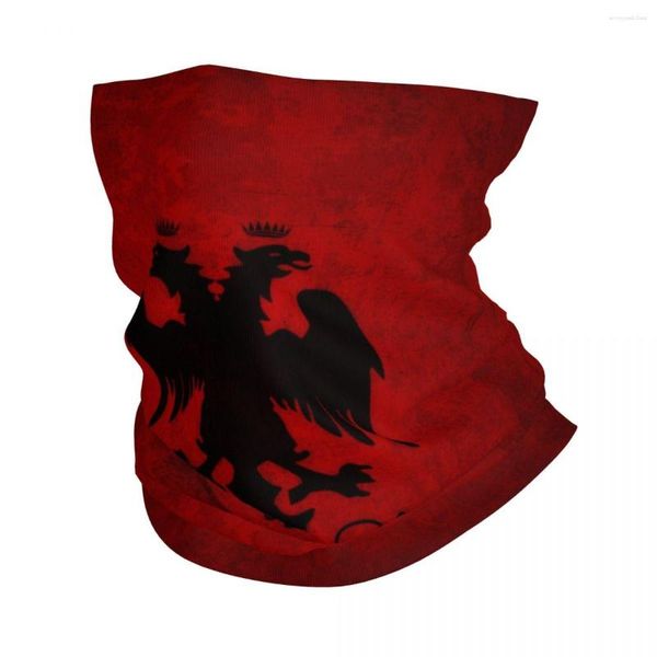 Bufandas Albania Flag Bandana Neck Gaiter Impreso Wrap Bufanda Multiuso Pasamontañas Senderismo Pesca Unisex Adulto Transpirable