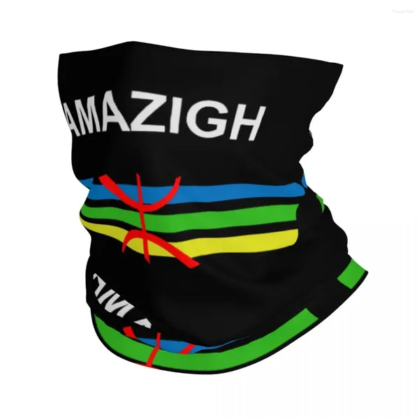 Bufandas Bandera Amazigh Y Emblema Bandana Cuello Polaina Estampado Berber Amazir Imazighen Wrap Bufanda Headwear Montar Hombres Mujeres Adultos Toda La Temporada