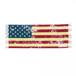 Sjaals Amerikaanse Amerikaanse vlag Wintersjaal Sjaals Wrap Dames Heren Warm Bufanda Kwastje