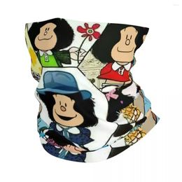 Sjaals Anime Plaid Mafalda Bandana Hals Cover Gedrukt Bivakmutsen Wrap Sjaal Hoofdband Hardlopen Voor Mannen Vrouwen Volwassen Wasbaar