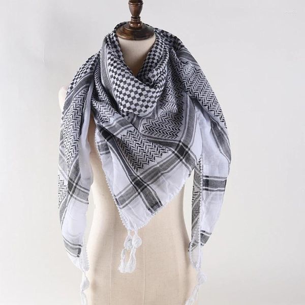 Foulards Arabe Jacquard Modèle Adulte Foulard Religieux Hiphop Keffiyeh Foulard Réglable Turban Multi-usages