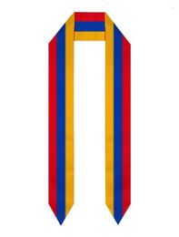 Foulards armenia drapeau foulard supérieur graduation sash volé des études internationales à l'étranger adultes accessoires de fête unisexe5987250