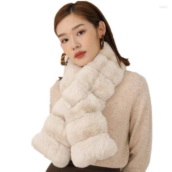 Écharrés Arrivoirs Real Chinchilla Fur Scarf Women's Cery Warmier Fashion Automne Collier de silencieux et de silencieux