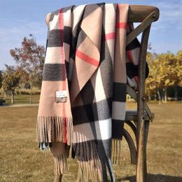 Sjaals Herfst- en wintersjaal Vrouwelijke Britse Bagh-haar kasjmier sjaal Tweeërlei gebruik Dikke paar sjaal 230904