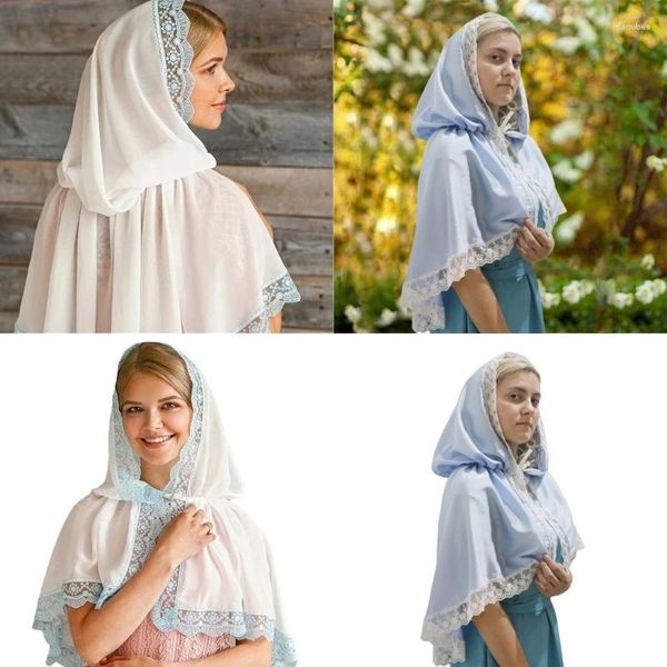 Bufandas B36D Lace Short Cape Shawl Princess Accesorios de disfraces para la fiesta temática de 1800