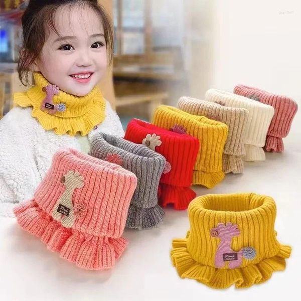 Bufandas Bebé Niños Invierno Cuello de punto Cuello Calentador Niños Bufanda Anillo Niño para niños Niñas Gargantilla Accesorios de ropa Regalo