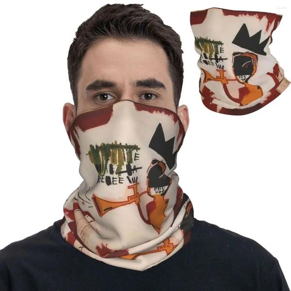 Foulards Basquiats Style Art Bandana Couverture de cou Imprimé Wrap Écharpe Multifonctionnelle Chapeaux Sports de Plein Air Unisexe Adulte Hiver