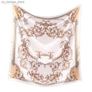 Sjaals Mooie Beige Scarf Women Vintage Headwraps Beach Party Hijab Foulard Bandana Femme Outdoor Head/Hair Scarf Wedding Gift240409