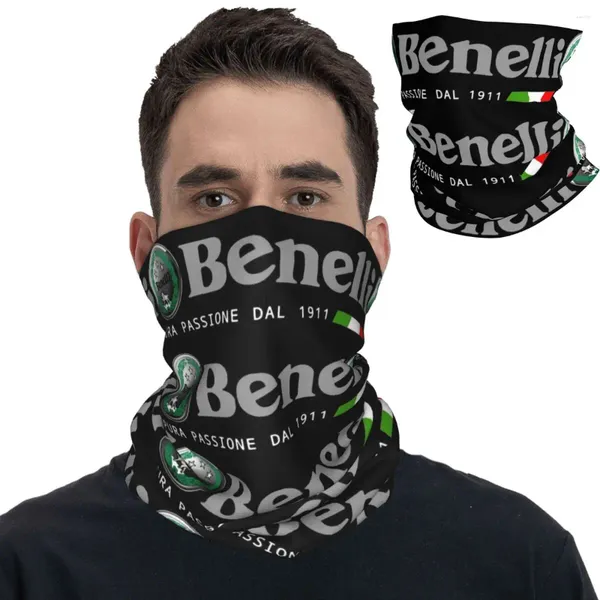 Bufandas Benelli Motorcycle diseña Bandana Neck Mask Mask Buff Bufand Balaclava Multiaclava Senderismo para hombres Mujeres Adulto Avención transpirable