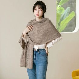 Sjaals Besfilin Classic Cashmere Long-Style Sjawl Solid Color Spring herfst en winter Keep warme wol voor vrouwen met dubbele gezichten