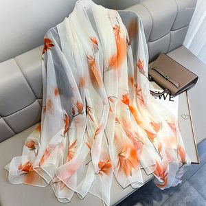 Foulards de grande taille Scaves Serviette de plage Bandana Musulman Hijab 2023 Femmes Foulard en soie Femme Imprimer Foulard Femme Pashmina Châles et enveloppement