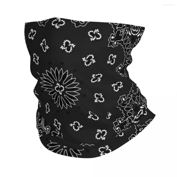 Couvraines de couvre-cou paisley noire couverture de moto enveloppe de style club de moto écharpe Multi-use Collava Cycling Unisexe Adulte toute la saison