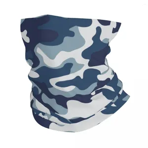 Foulards Bleu Camouflage Camo Bandana Cou Gaiter Cagoules Modernes Masque Facial Écharpe Chaud Chapeaux De Course Pour Hommes Femmes Adultes Toute La Saison