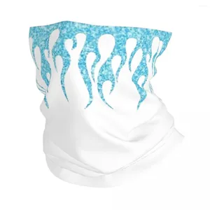 Foulards Blue Fire Goth 1980s Y2K Bandana Cou Gaiter Imprimé Flammes Wrap Écharpe Multifonctionnelle Cyclisme Pour Hommes Femmes Adulte Lavable