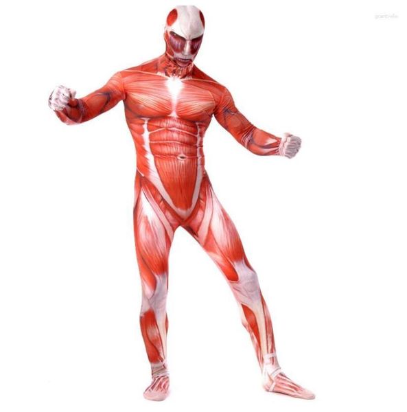 Foulards body attaquant géant Muscle héros musculation Simulation jeu de rôle Costume puissance serré Costume