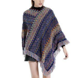 Bufandas Boho con flecos Poncho Cape Shawls Wraps Abrigo para mujer Tops elegantes para primavera invierno otoño TC21242W