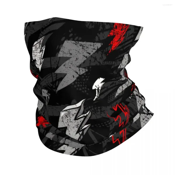 Foulards Boulons Signes avec Doodle Urban Bandana Couverture de cou Imprimé Moteur Motocross Graffiti Art Motif Wrap Écharpe Courir Lavable