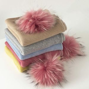 Écharpes Born Pom Ball Mode Coton Couverture Côtelée Couleur Bonbon Enfants Enfants Garçons Filles Dormir Voyage CouverturesÉcharpes