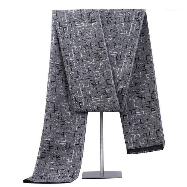 Foulards marque hommes lettre chaud écharpe mode hiver solide Style formel affaires châle épaissir silencieux pour homme