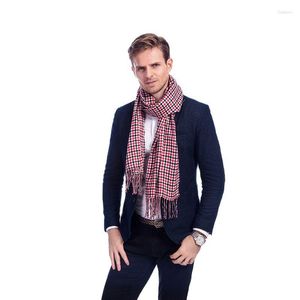 Bufandas Marca Hombre Cálido Suave Cachemira Lana Plaid TARTAN SCARF Checked Burdeos A3A17737