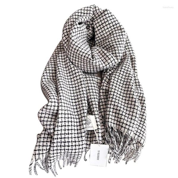 Sciarpe Sciarpa di cashmere scozzese stile preppy britannico per le donne Moda inverno caldo scialle Bufanda fazzoletto da collo femminile Echarpe Pashmina Wraps