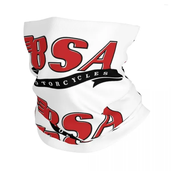 Foulards BSA Motos Logo Bandana Cou Couverture Imprimé Wrap Écharpe Multifonctionnel Cyclisme Course Unisexe Adulte Respirant