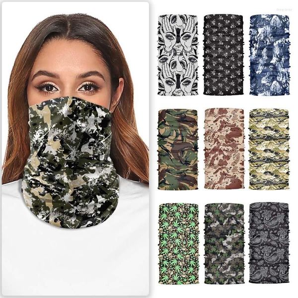 Écharpes Buffs Cache-Cou Bandeau Pêche Randonnée 2023 Écharpe D'été Chapeaux Masque Visage Sport De Plein Air Camouflage Sans Soudure Cyclisme Bandana