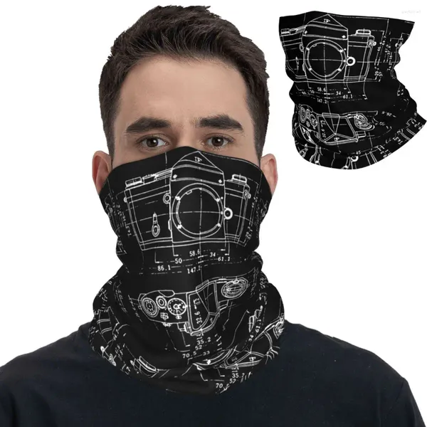 Foulards Appareil photo Pographe Bandana Cache-cou Imprimé Écharpe chaude Bandeau Pêche Unisexe Adulte Toutes saisons