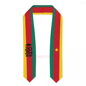 Classe de drapeau country cameroue de 2024 183 13cm Graduation a volé une écharpe à ceinture pour les étudiants internationaux