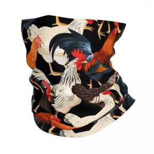 Écharpes dessin animé poulet mignon animal plaid bandana cou gaiter imprimé swavas enveloppe écharpe à cyclisme multi-usage randonnée unisexe hiver