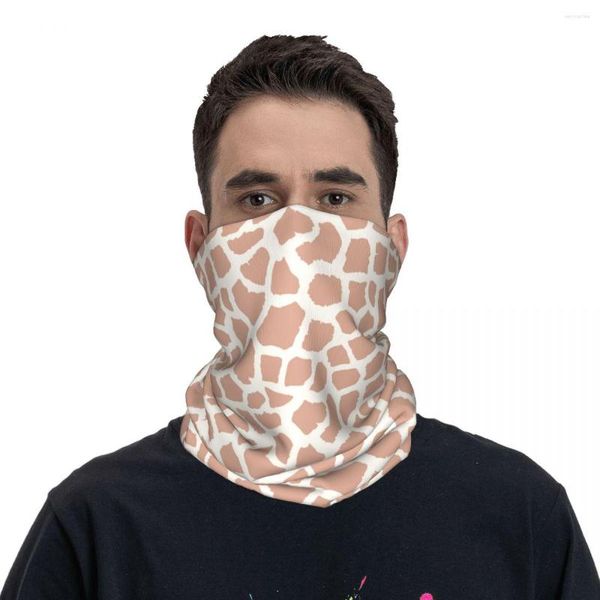 Foulards dessin animé girafe fourrure peau Bandana cou couverture imprimé Animal Wrap écharpe chaud chapeaux randonnée unisexe adulte hiver