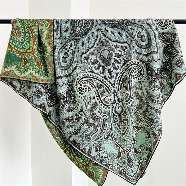 Foulards Fleur De Cajou Imprimé Réversible 70% Cachemire 30% Soie Automne/hiver Chaud Châle Luxuri Écharpe Femme Luxe Designer Vêtements Femme