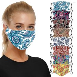 Bufandas Protección de impresión de anacardo Puede lavar a prueba de polvo Anti-Neblina Paño Ajustable Oreja Colgante Máscara de algodón KZ67