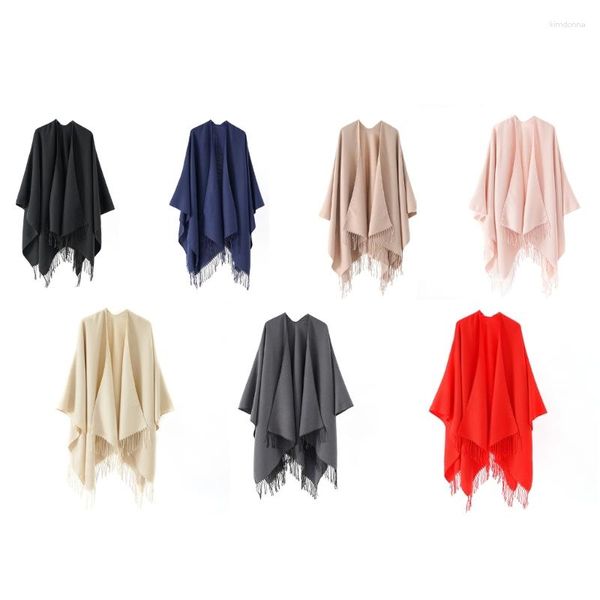 Bufandas de Cachemira Pashmina hermosa bufanda cálida de invierno para mujer chal largo con borlas envoltura suave sensación manta grande para