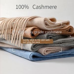 Écharpes cachemire hiver écharpe femmes doux pour dames laine mode couleur unie Wrap Logo personnalisé