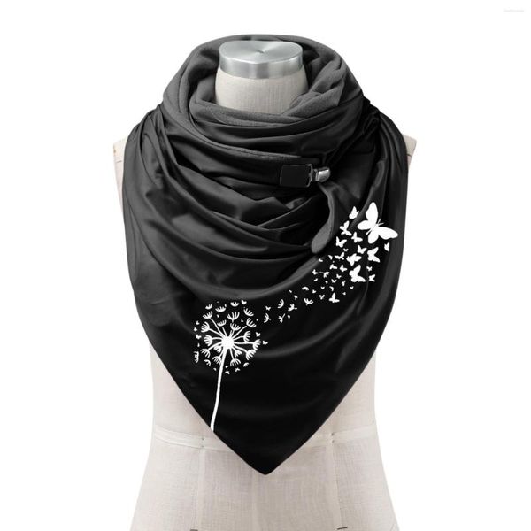 Foulards Casual Châles Chaud Wrap Bouton Impression Femmes Mode Douce Extra Large Foulard En Soie Hommes Désert Bourse Pour Sacs À Main