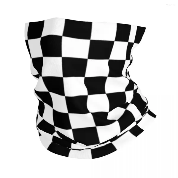 Foulards Drapeau de damier Racing Car Bandana Neck Gaiter Imprimé Balaclavas Wrap Écharpe Cyclisme Pêche Pour Hommes Femmes Adulte Coupe-Vent