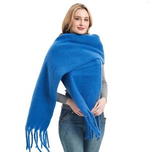 Sjaals Chenkio herfst en winter dames sjaal oversized Tassel verdikte warme sjaal luxe vrouwelijke wrap dame wraps