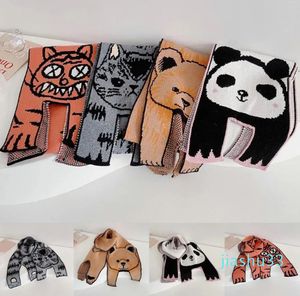 Sjaals Kindersjaal Mode Ouder-kind Sjaal Dierenprint Schattig Warm Winter Accessoires Dames Hijaabs Dames Hoofdband