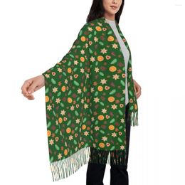 Sjaals Christmas Pine Cones sjaal unisex feestelijke val met kwast winter vintage sjaals wrpas outdoor design bufanda mujer