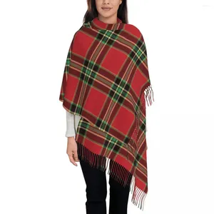 Bufandas Navidad Tartán Plaid Shawl Wraps para mujeres Cálido Bufanda larga grande Año Pashmina Borla