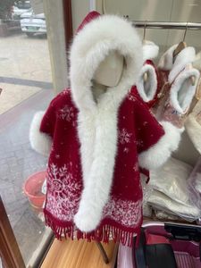 Écharpes de Noël hiver fille épaississer velours en fausse fourrure