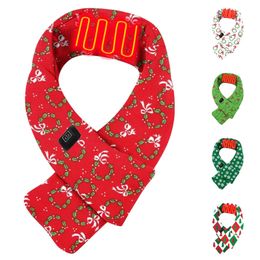 Sjaals Kerstmis Verwarmde sjaal voor dames USB Smart Charging Drie versnellingen Aanpassing Winter Warme sjaals Schattig Mode Unisex 231128