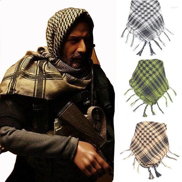 Bufandas CHSDCSI musulmán Hijab táctico militar a prueba de viento bufanda de algodón fino desierto árabe multifunción árabe hombres invierno abrigos