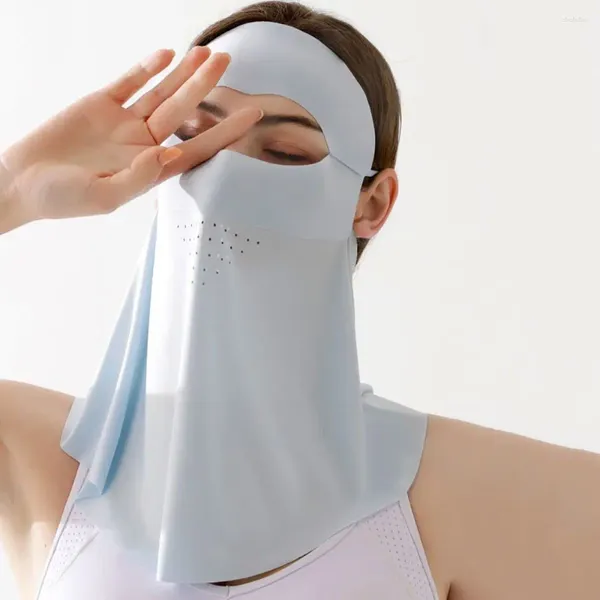 Foulards couleur protection solaire cou extérieur yeux femmes bouclier facial masque de protection solaire conduite complète