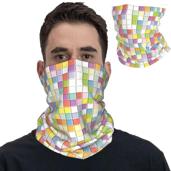 Foulards colorés bloc de brique géométrie Merch Bandana cou couverture masque écharpe randonnée cagoule unisexe coupe-vent