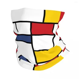 Foulards Géométrie colorée Mondrian Art Style Bandana Accessoires Cache-cou Imprimé Abstrait Géométrique Cagoule Masque Écharpe
